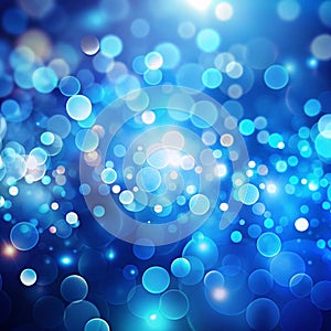 Blue Blurry Bokeh Light Background for Calm and Relaxing Designs photo