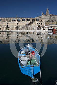 Blue boat photo