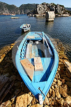 Blue boat