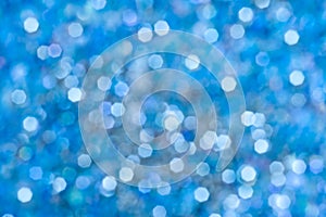 Blue bokeh abstract light background