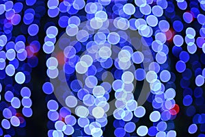 Blue bokeh abstract light background