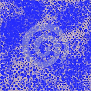 Blue bokeh bubble background. Blurred polka dot pattern.