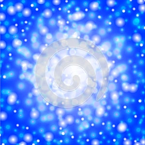 Blue bokeh lights background vector illustration