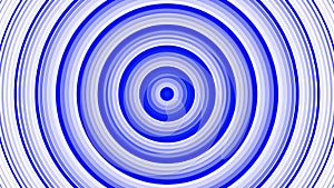 Blue bold circles simple flat geometric on white background loop. Rounds radio waves endless creative animation. Rings seamless