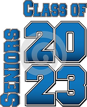 Blue Bold Class of 2023 Stacked Logo