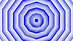 Blue bold decagon star simple flat geometric on white background loop. Starry decagonal radio waves endless creative animation.