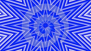 Blue bold octagonal star simple flat geometric on white background loop. Starry radio waves endless creative animation. Stars