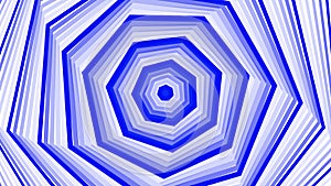 Blue bold spin heptagon star simple flat geometric on white background loop. Starry heptagonal spinning radio waves endless