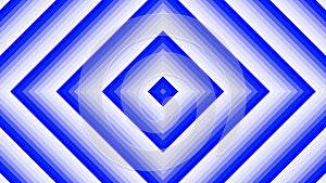 Blue bold square simple flat geometric on white background loop. Quadratic radio waves endless creative animation. Foursquare