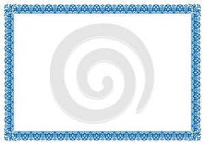 Blue Border for Certificate or page book border frame