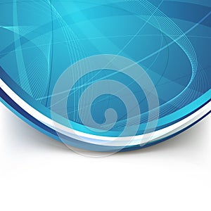 Blue border swoosh wave line modern background