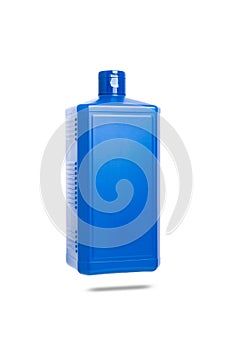 blue bottle with dispenser isolated