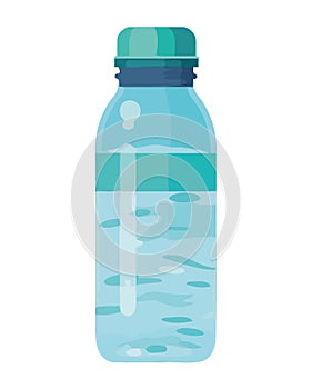 Blue bottle icon with fresh purified water