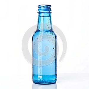 Blue bottle isolated on white background