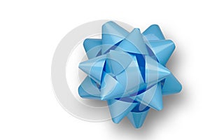 Blue bow with clipping path