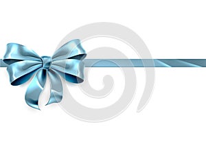 Blue Bow Gift Background