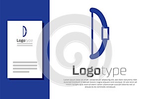 Blue Bow icon isolated on white background. Logo design template element. Vector