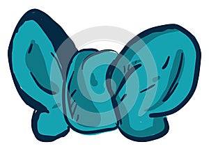 Blue bow, illustration, vector