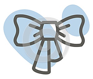 Blue bow, icon