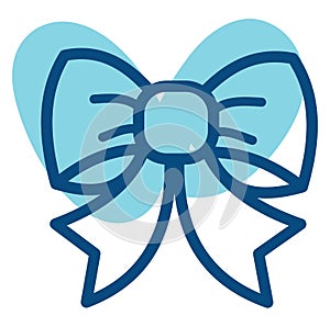 Blue bow, icon