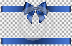 Blue bow and ribbon for chritmas and birthday decorations