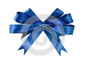 Blue bow rosette