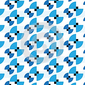 Blue bow shape pattern blue striped background