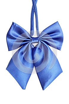 Blue bow tie for women