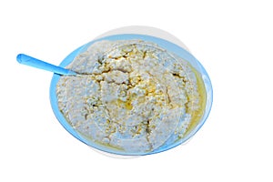 A Bowl Of Poridge With Honey, Isolated On A  Clear Background PNG