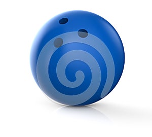 Blue bowling ball