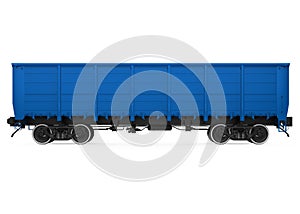 Blue Boxcar Isolated photo