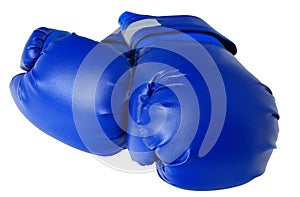 Blue boxing gloves