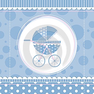 Blue boy baby stroller