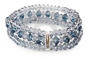Blue bracelet on white