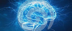blue brain concept, AI generated