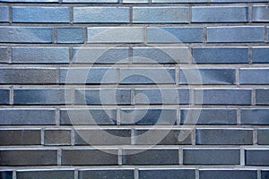 Blue brick stone wall texture grunge background;