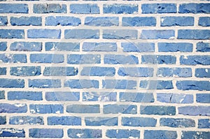 Blue brick wall seamless pattern, background texture