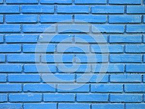 Blue brick wall texture background