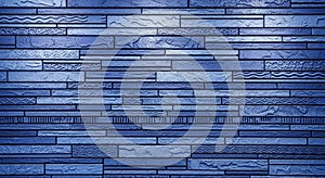 Blue brick wall texture background pattern design surface architecture material stone