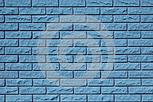 Blue brick wall texture, stone background.