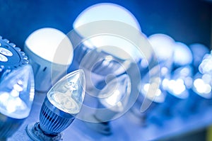 blue bright brightly bulb LED photo