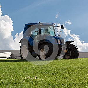 Blue Brilliant Agricultural Tractor photo