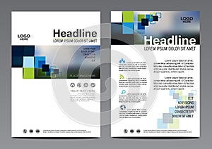 Blue Brochure Annual Report Flyer design template.