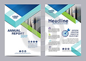 Blue Brochure Annual Report Flyer design template.