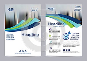 Blue Brochure Annual Report Flyer design template.