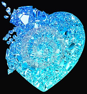 Blue Broken Heart: unrequited love photo