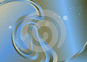Blue and Brown Abstract Gradient Twirl Background