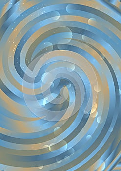 Blue and Brown Abstract Twirl Background Illustration