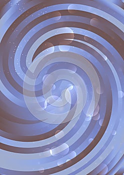 Blue and Brown Abstract Twirling Vortex Background Design