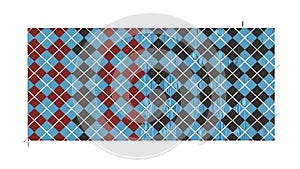 Blue & Brown Diamond Argyle Seamless Pattern, vector design Generative AI